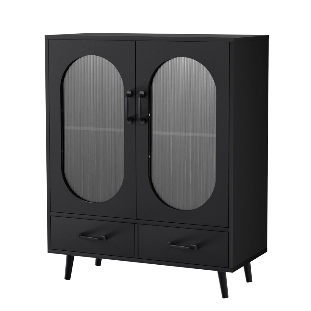Artiss Buffet Sideboard Double Doors - Black - TRENDZ