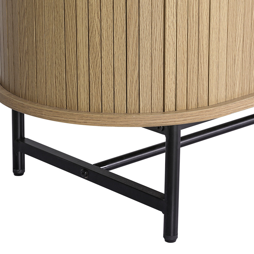 Artiss Buffet Sideboard Cupboard Cabinet Sliding Doors Pantry Storage Oak PIIA - TRENDZ