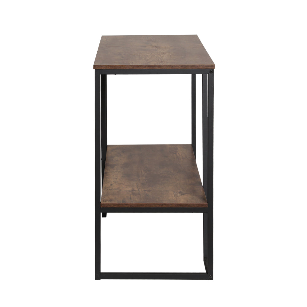 Artiss Console Table 106CM 2-tier Walnut Cora - TRENDZ