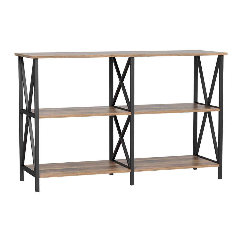 Artiss Console Table 120CM 3-tier Walnut Xiah - TRENDZ