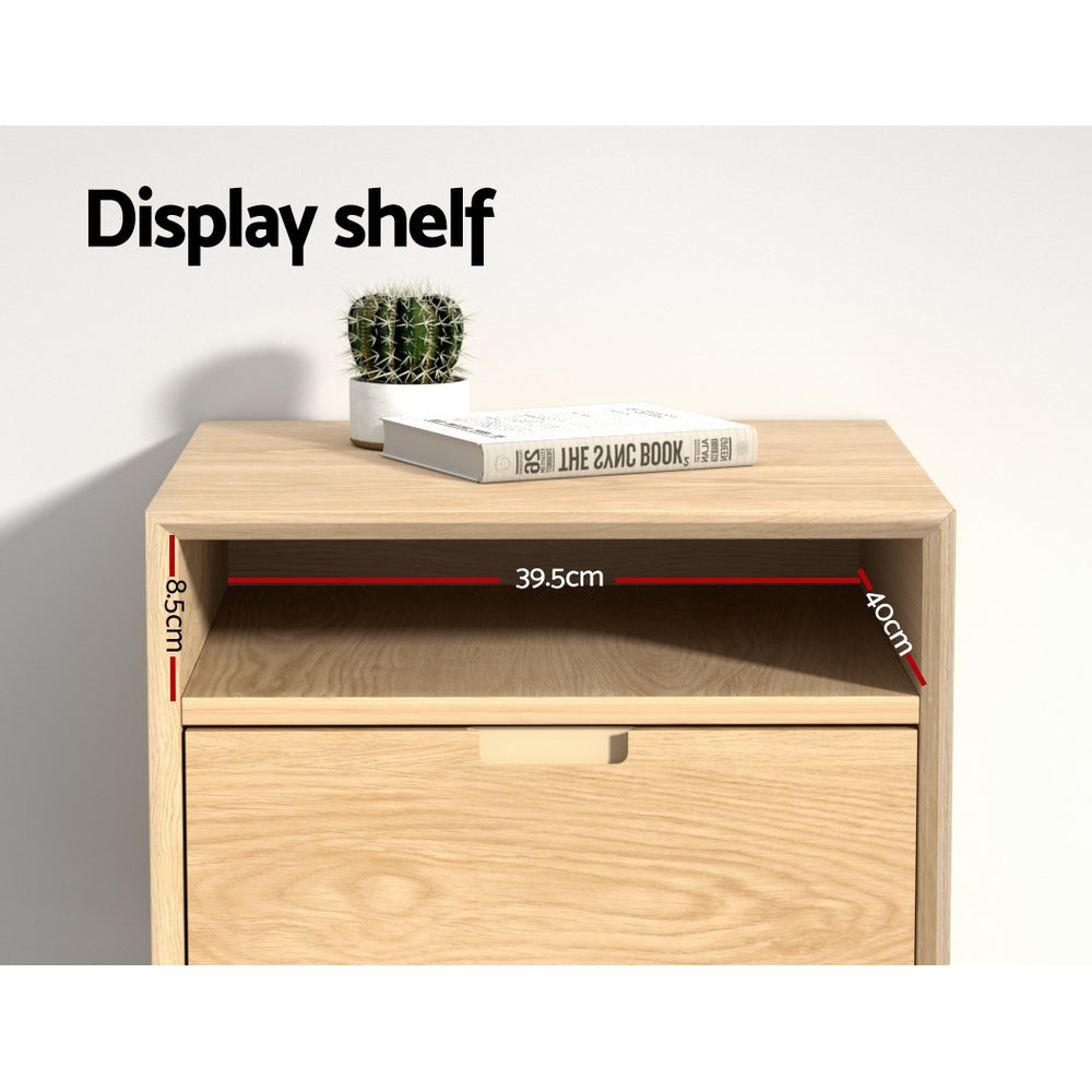 Artiss Bedside Table Drawers Side Table Shelf Storage Cabinet Nightstand GORR - TRENDZ