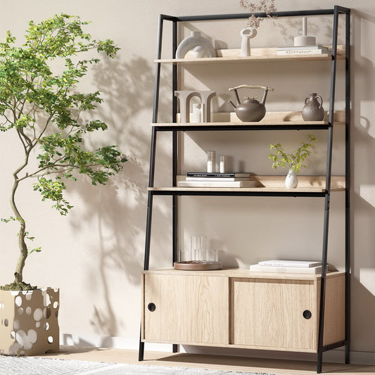 Artiss Bookshelf 5 Tier Cube Cabinet MIRA Oak - TRENDZ