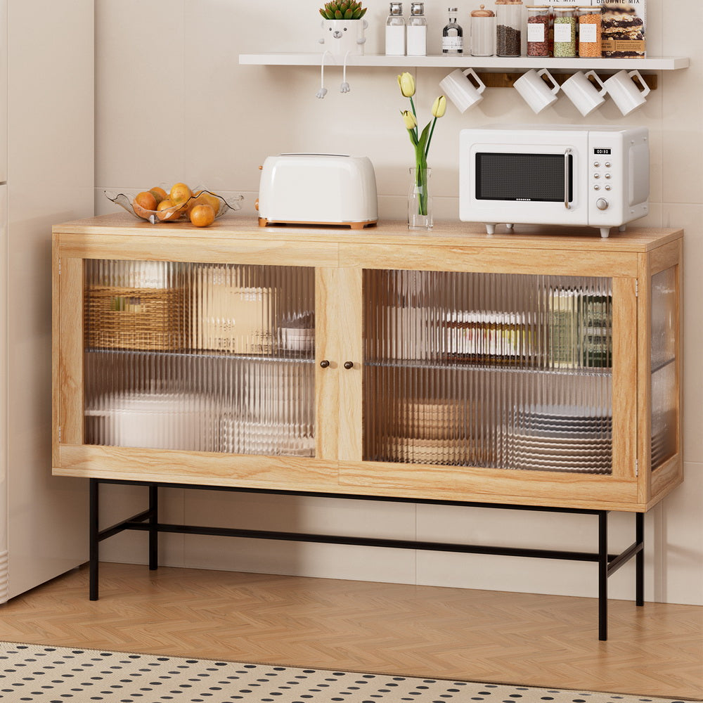 Artiss Buffet Sideboard Double Doors - Oak - TRENDZ