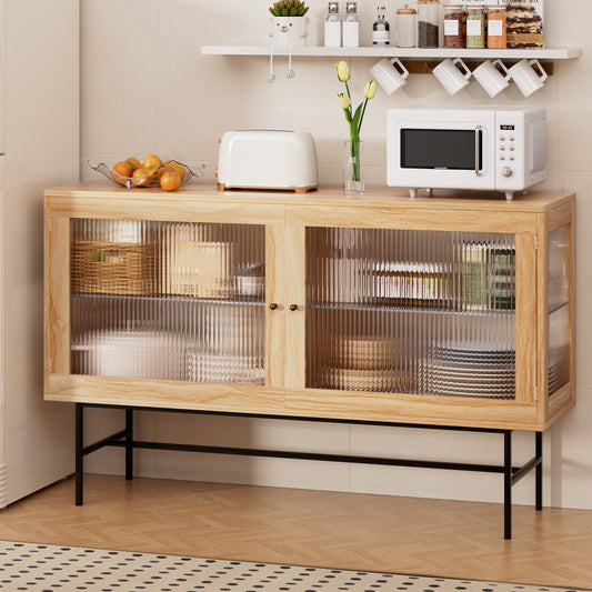 Artiss Buffet Sideboard Double Doors - Oak - TRENDZ