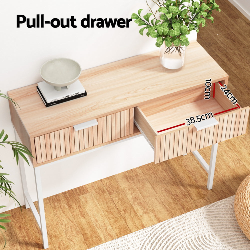 Artiss Console Table 2 Drawers 92CM - TRENDZ