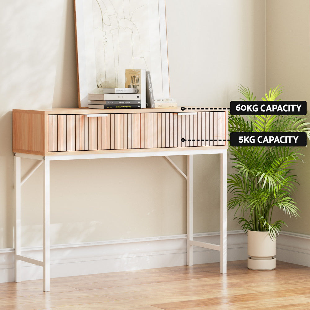 Artiss Console Table 2 Drawers 92CM - TRENDZ