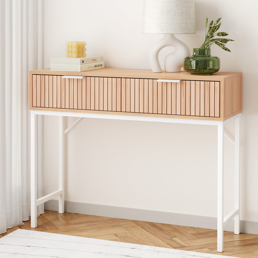 Artiss Console Table 2 Drawers 92CM - TRENDZ