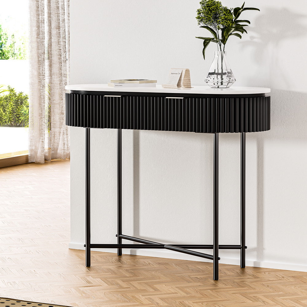 Artiss Console Table 2 Drawers 100CM - TRENDZ