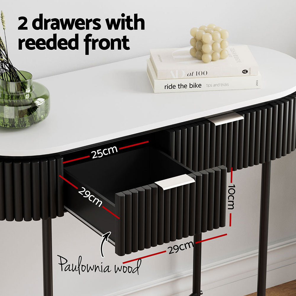 Artiss Console Table 2 Drawers 100CM - TRENDZ