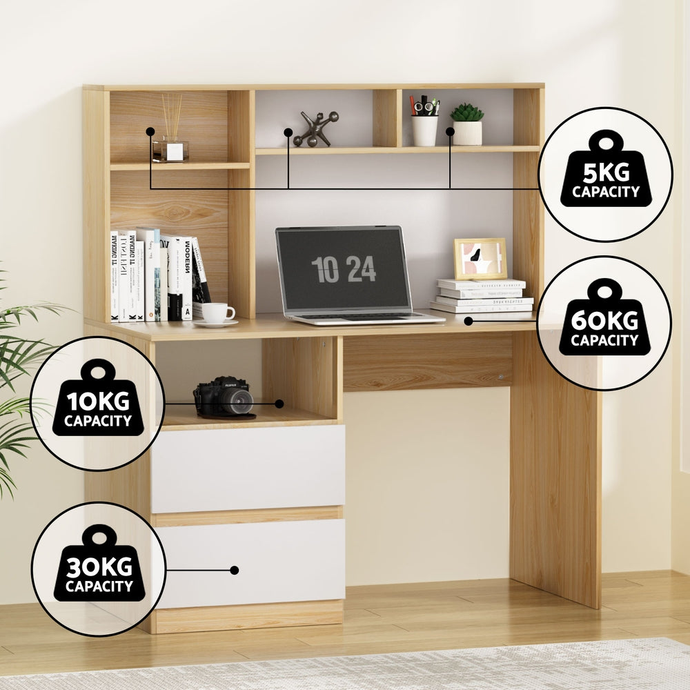 Artiss Computer Desk Office Study Desks Table Bookshelf Drawer - TRENDZ