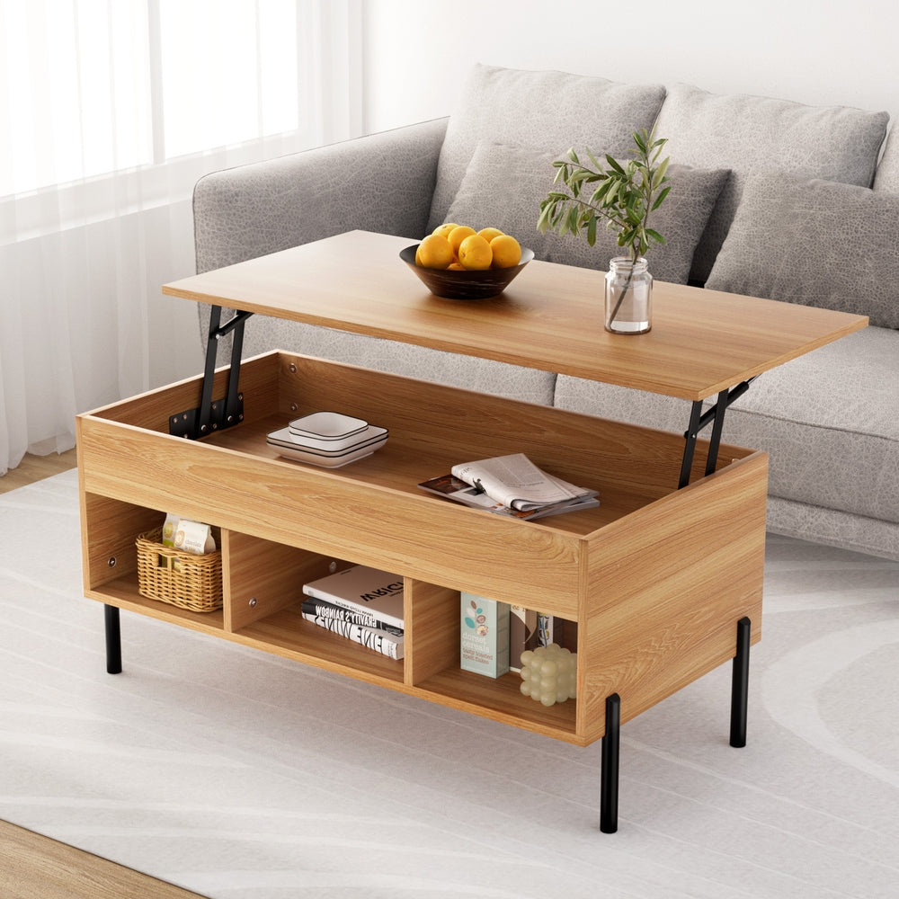 Artiss Coffee Table Lift-top Oak - TRENDZ