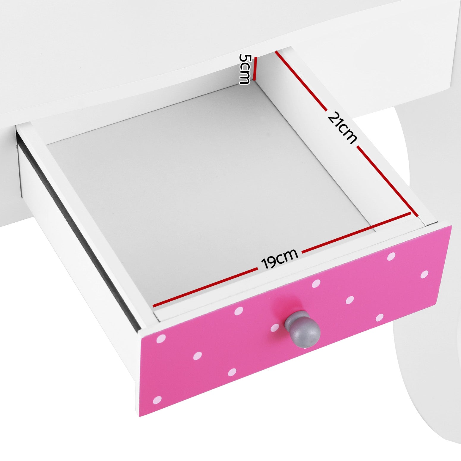 Keezi Kids Dressing Table Vanity Makeup Chair Set Wooden 3 Mirror Drawer Pink - TRENDZ