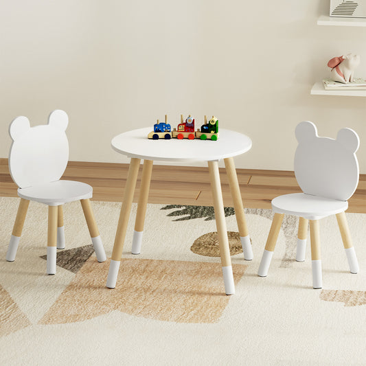 Keezi 3 Piece Kids Table and Chairs Set Activity Playing Study Children Desk - TRENDZ