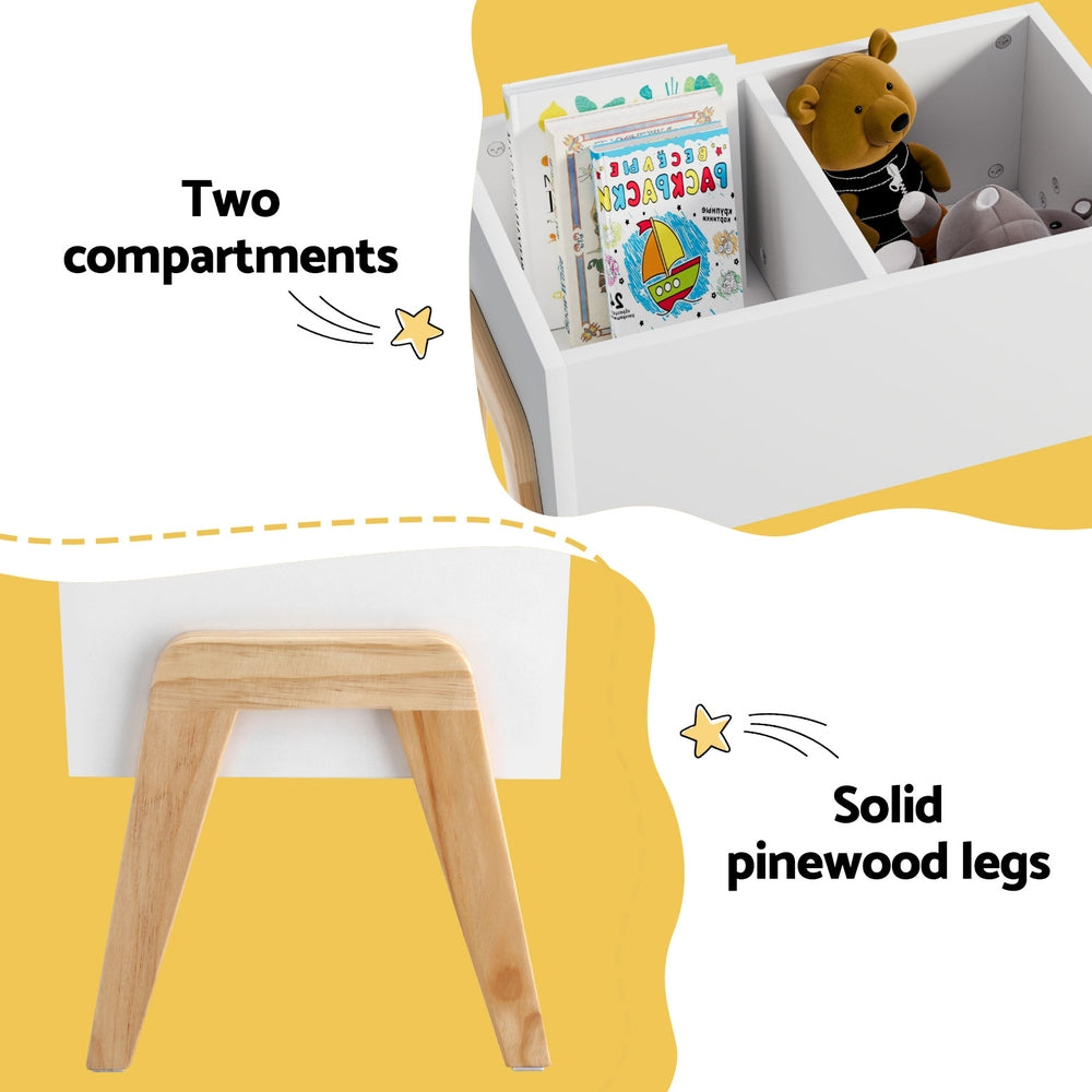 Keezi Kids Toy Box Chest Storage Bin Container Wooden Cabinet Clothes Book Organiser Bedroom - TRENDZ