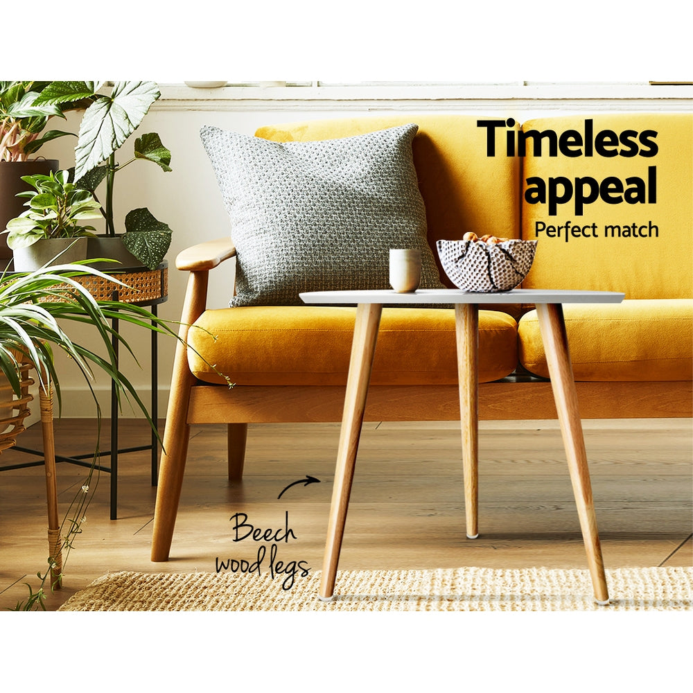 Artiss Coffee Table Round 50CM Callix - TRENDZ