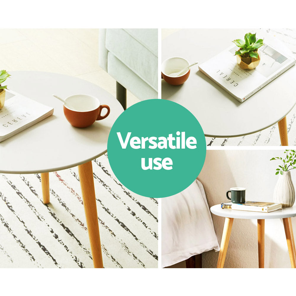 Artiss Coffee Table Round 50CM Callix - TRENDZ