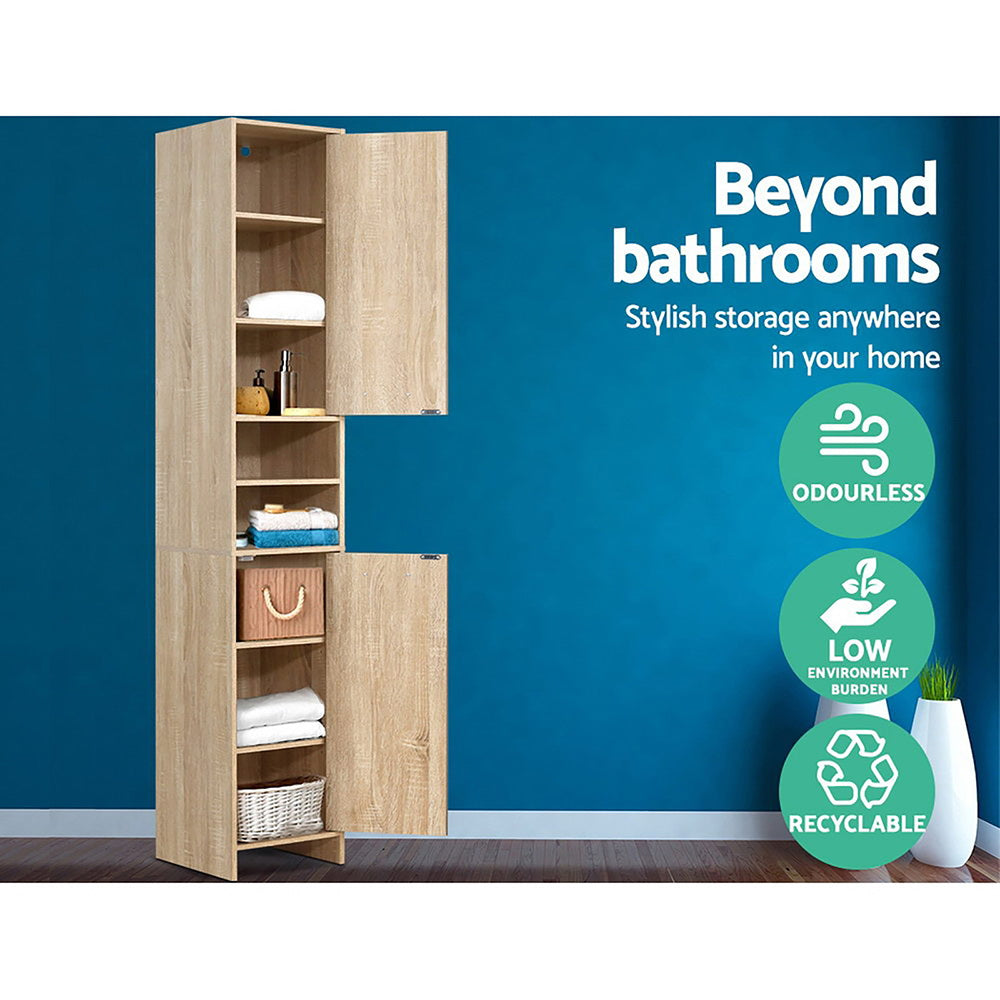 Artiss Bathroom Cabinet Storage 185cm Wooden - TRENDZ