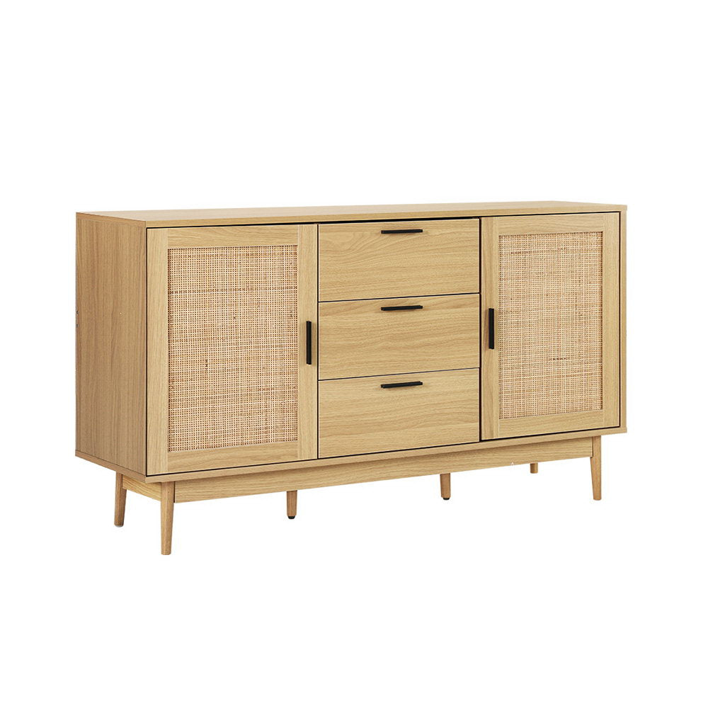 Artiss Rattan Buffet Sideboard - BRIONY Oak - TRENDZ