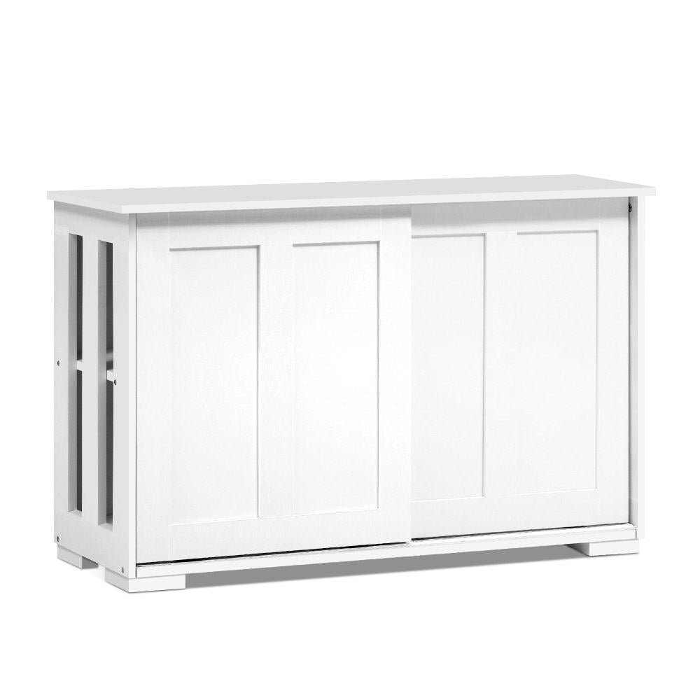 Artiss Buffet Sideboard Sliding Doors - SERA White - TRENDZ