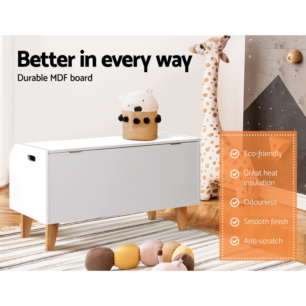 Keezi Kids Toy Box Chest Bookshelf Storage Children Bookcase Organiser Display - TRENDZ