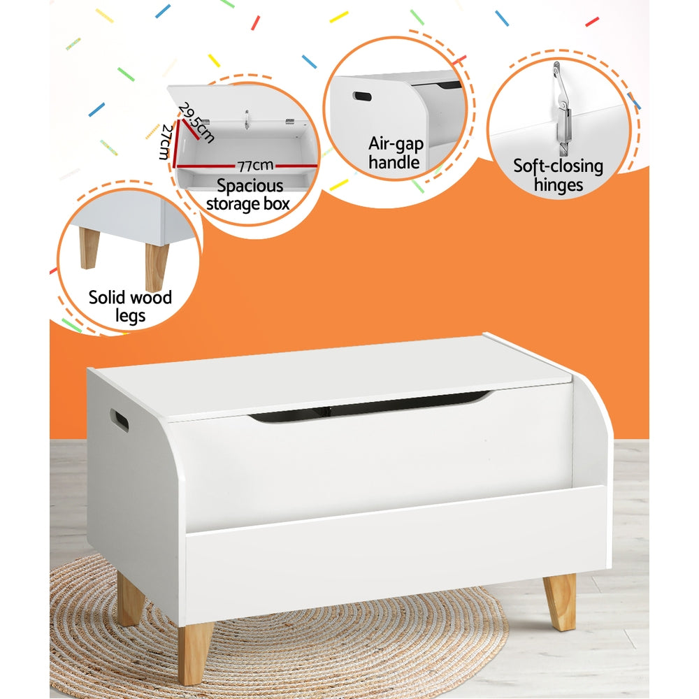 Keezi Kids Toy Box Chest Bookshelf Storage Children Bookcase Organiser Display - TRENDZ