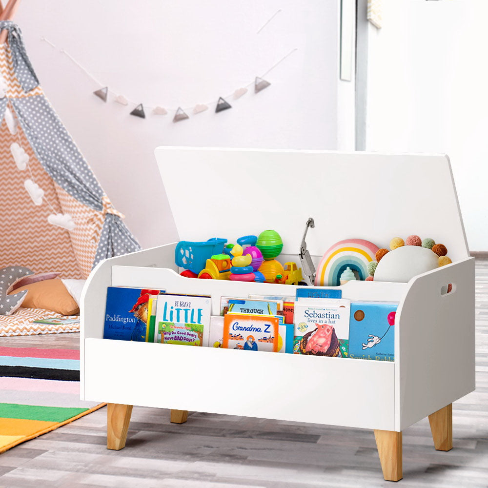 Keezi Kids Toy Box Chest Bookshelf Storage Children Bookcase Organiser Display - TRENDZ