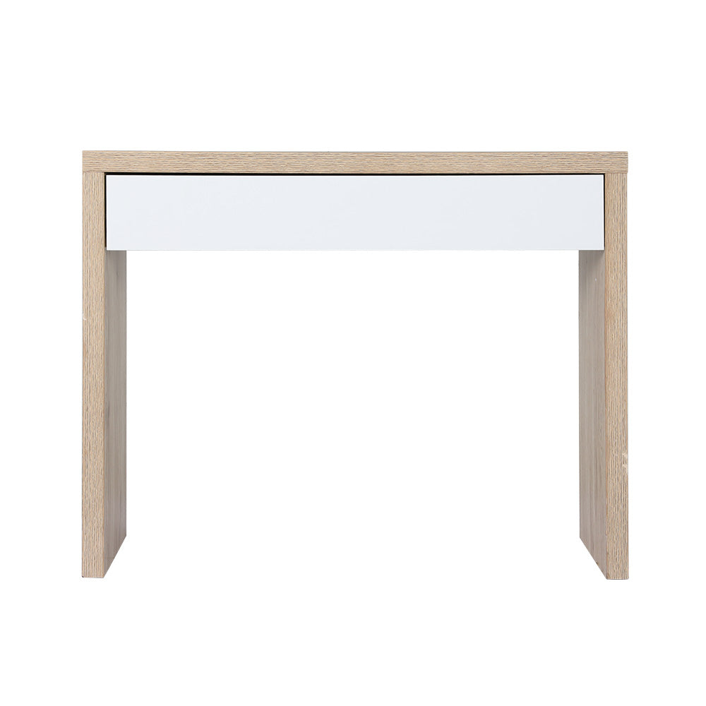 Artiss Console Table Storage Drawer Jory White Pine - TRENDZ