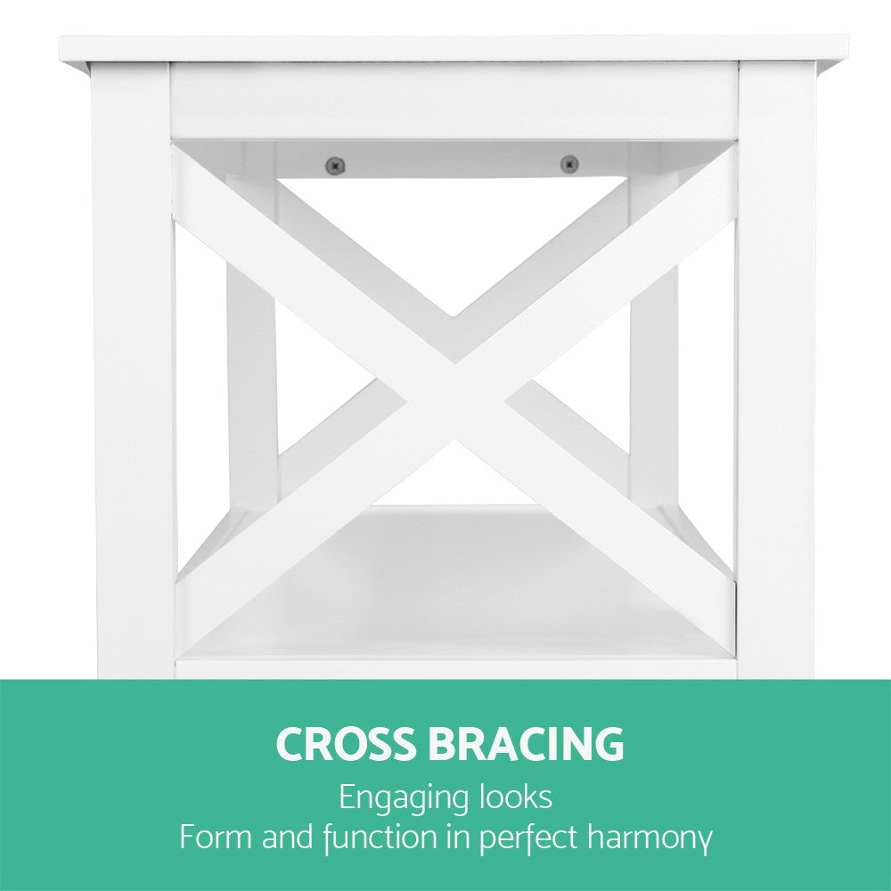 Artiss Console Table 3-tier White Polly - TRENDZ