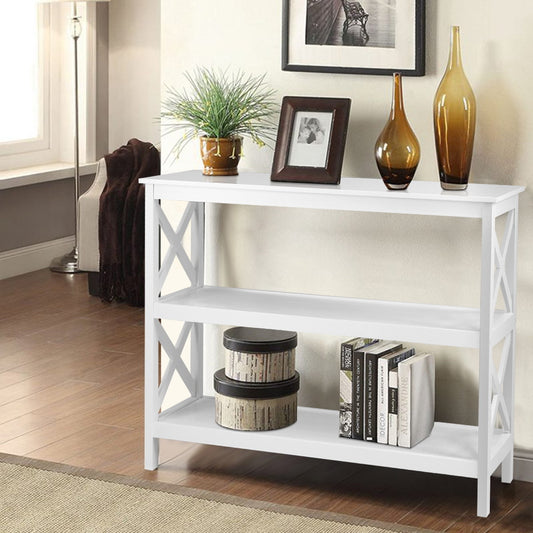 Artiss Console Table 3-tier White Polly - TRENDZ