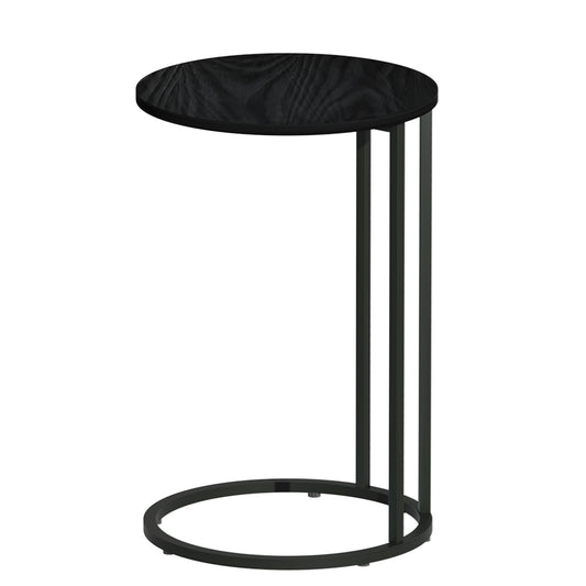 Artiss Coffee Table Side Table Round Black Martha - TRENDZ