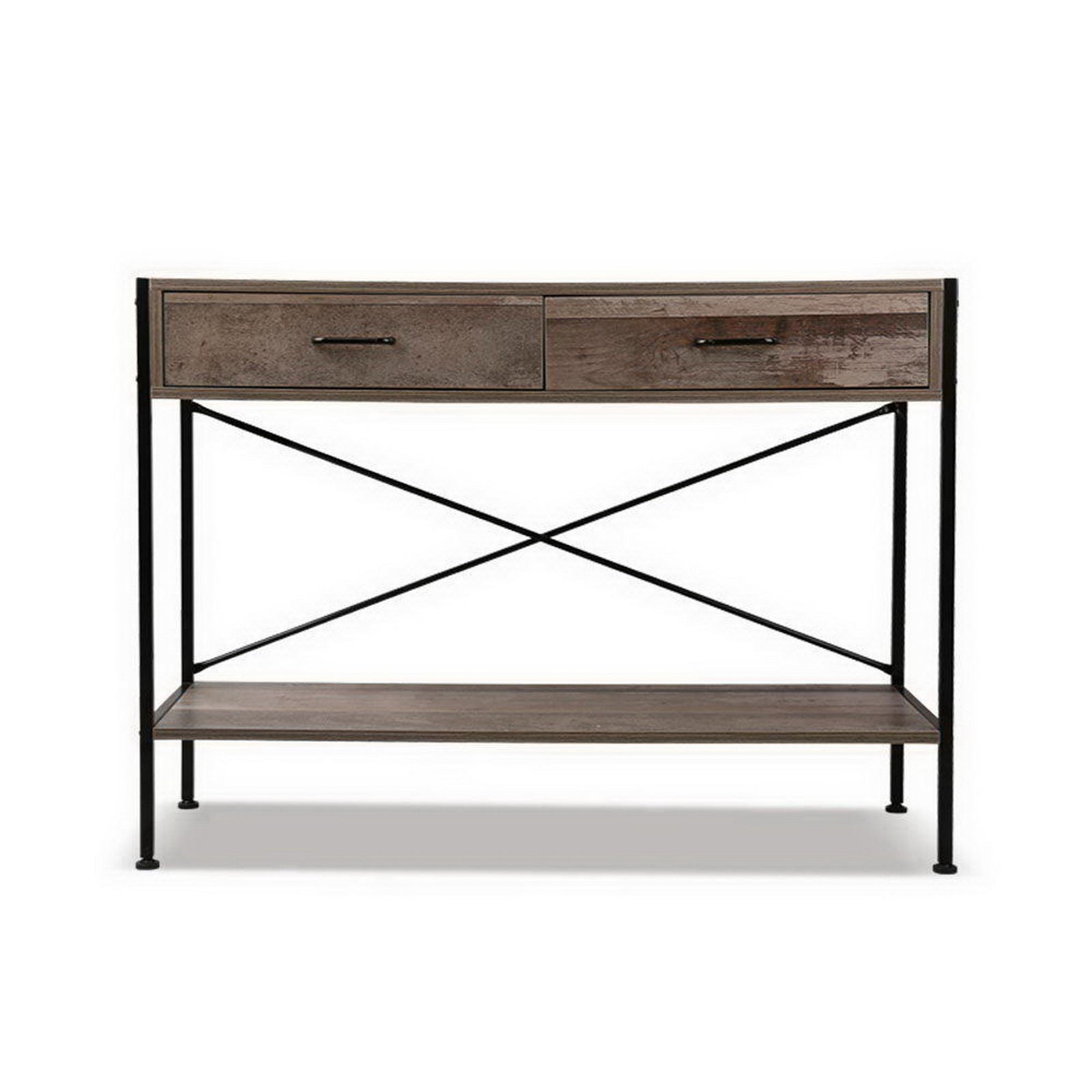 Artiss Console Table 2 Drawers Walnut Marconi - TRENDZ