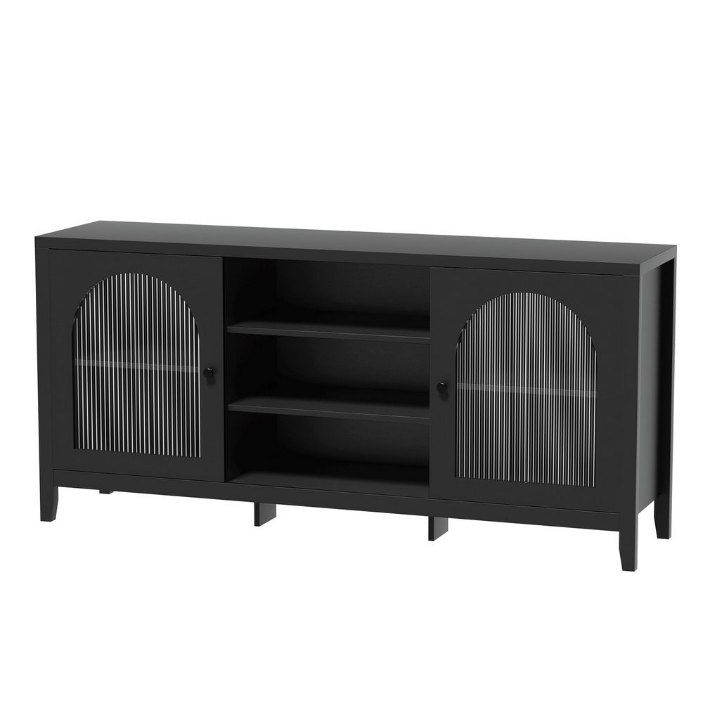 Artiss Buffet Sideboard Shelves Double Doors - Black - TRENDZ