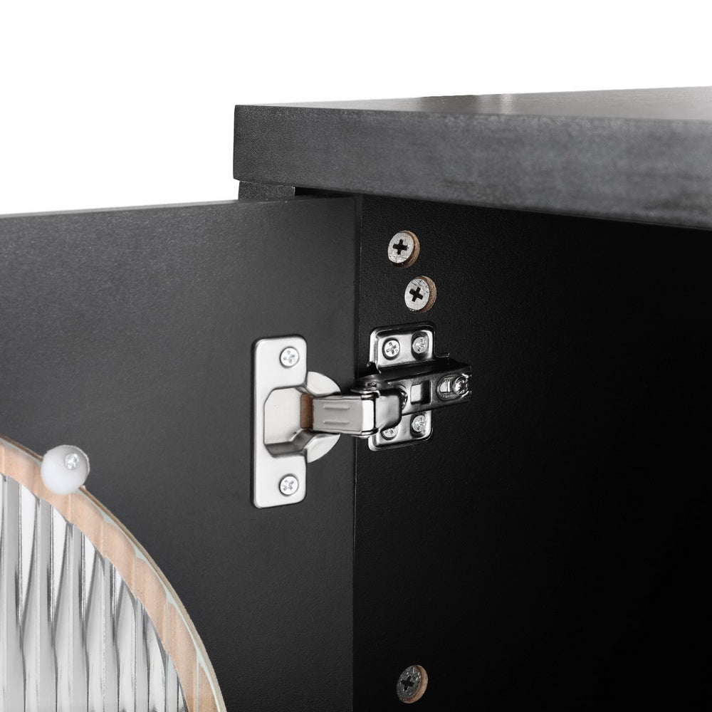 Artiss Buffet Sideboard Shelves Double Doors - Black - TRENDZ