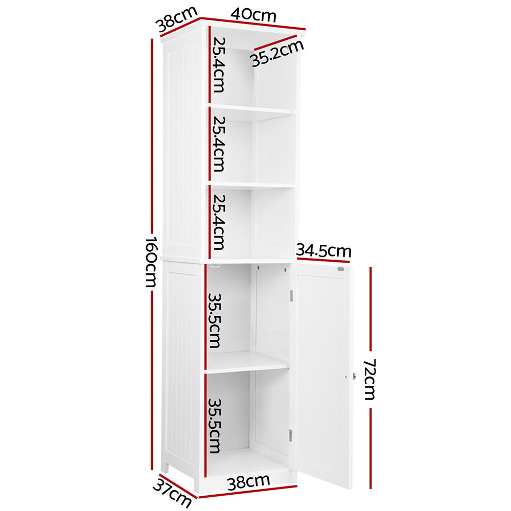 Artiss Bathroom Cabinet Storage 160cm White - TRENDZ