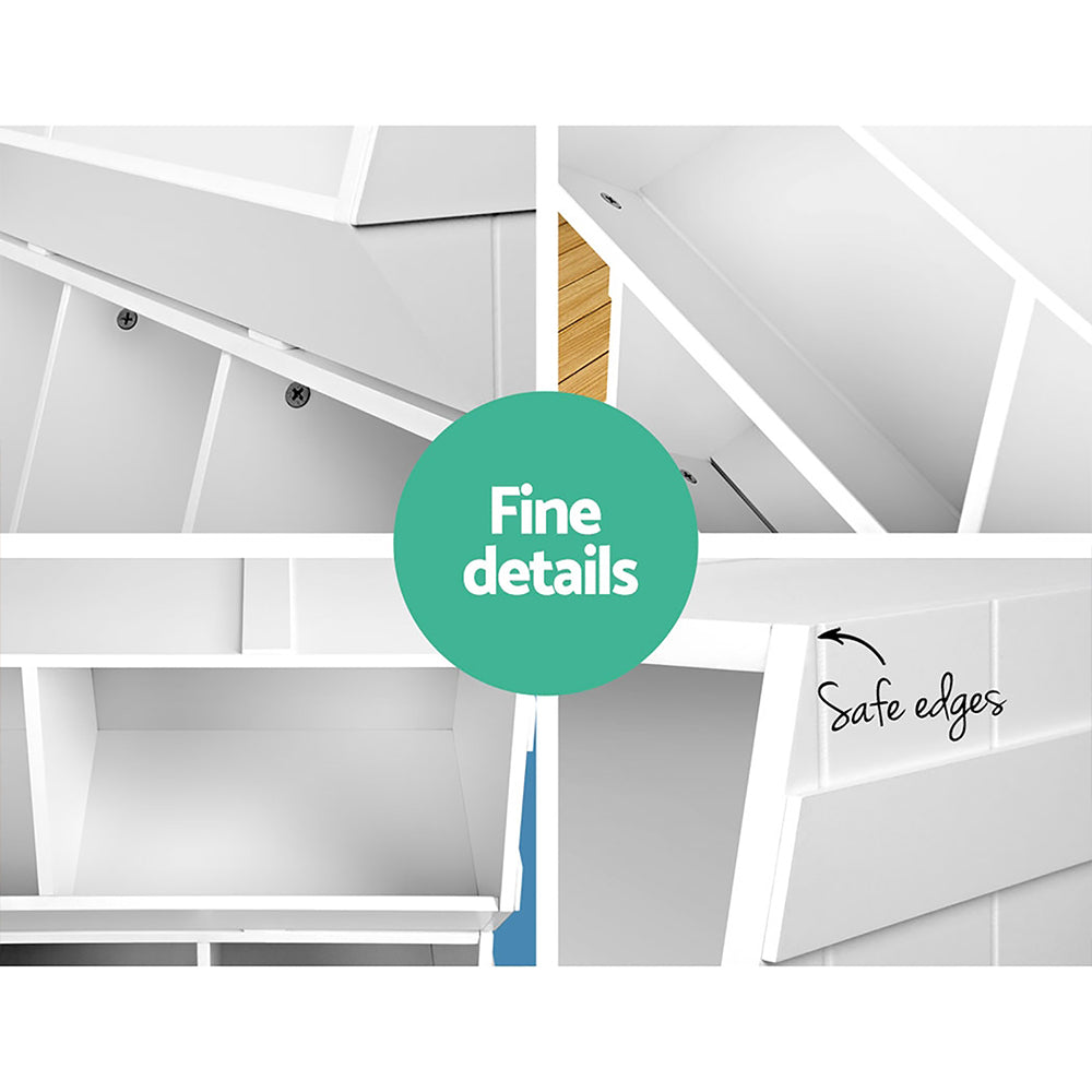 Keezi Kids Toy Box Bookshelf Storage Bookcase Organiser Display Stackable - TRENDZ