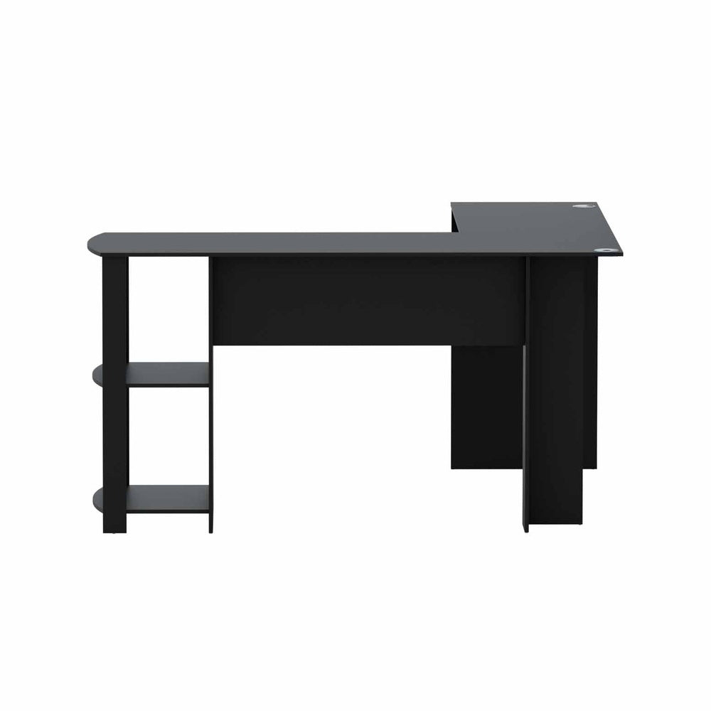 Artiss Computer Desk Shelf L-Shape Black 136CM - TRENDZ