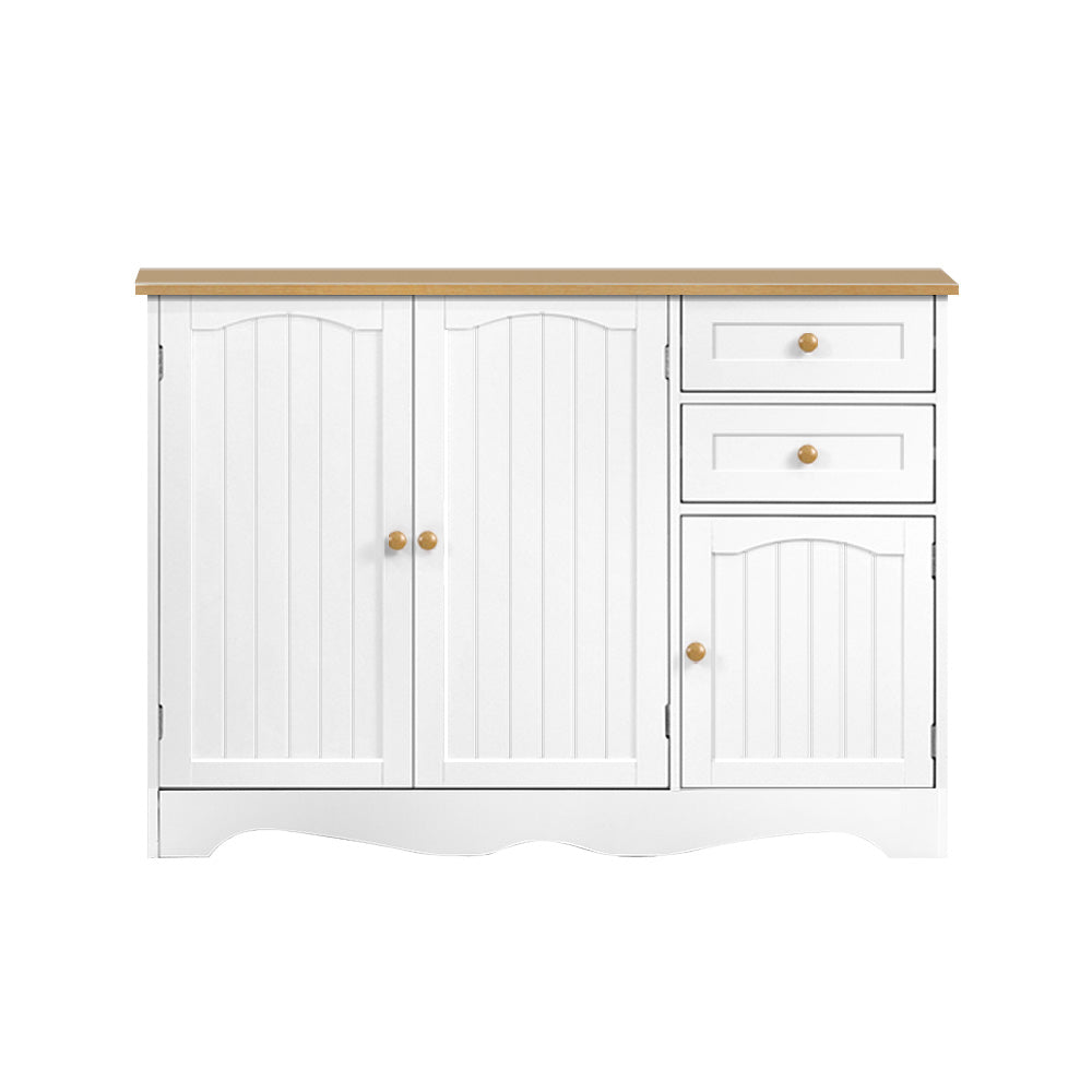 Artiss Buffet Sideboard 3 Doors - BERNE White - TRENDZ