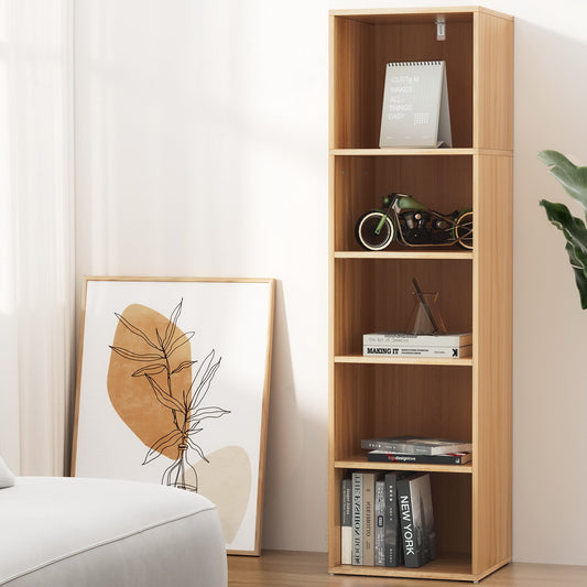 Artiss Bookshelf 5 Tiers MILO Pine - TRENDZ