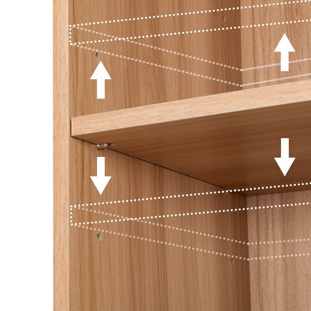 Artiss Bookshelf 8 Tiers MILO Pine - TRENDZ