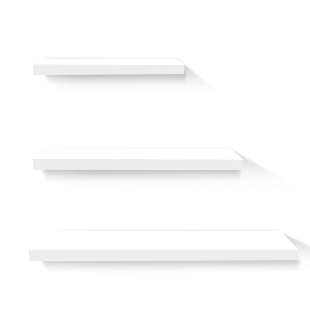 Artiss Floating Wall Shelf Set of 3 White - TRENDZ