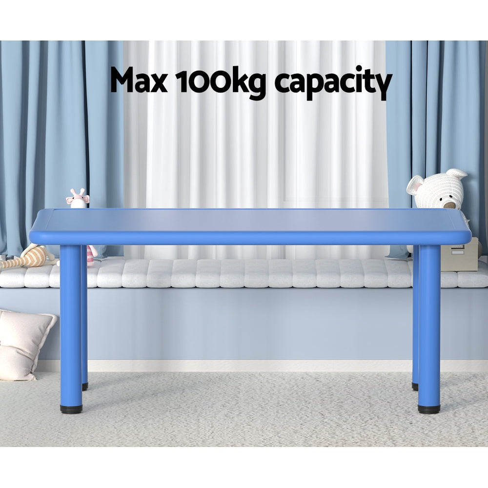 Keezi Kids Table Plastic Square Activity Study Desk 60X120CM - TRENDZ