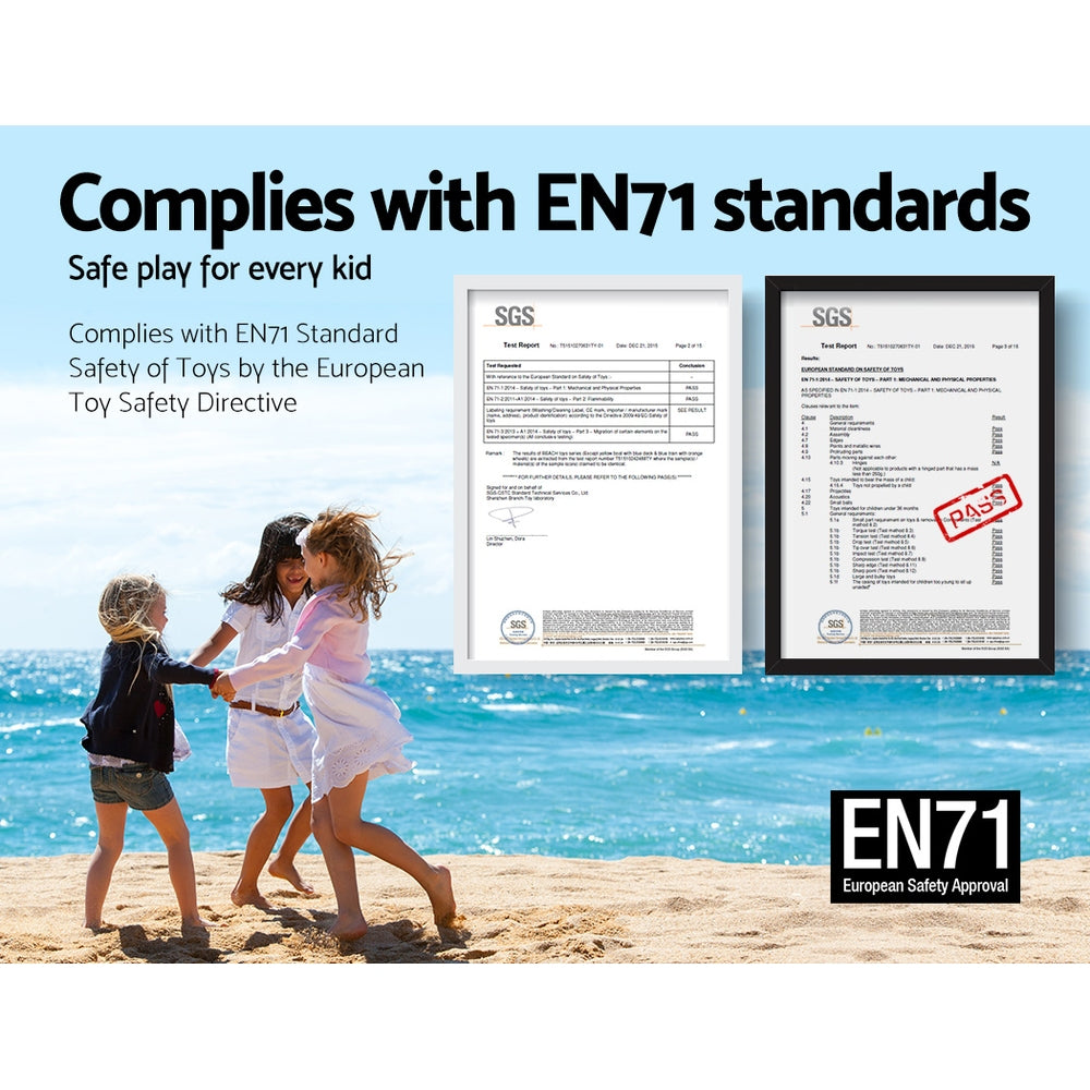 Keezi Kids Table Plastic Square Activity Study Desk 60X120CM - TRENDZ