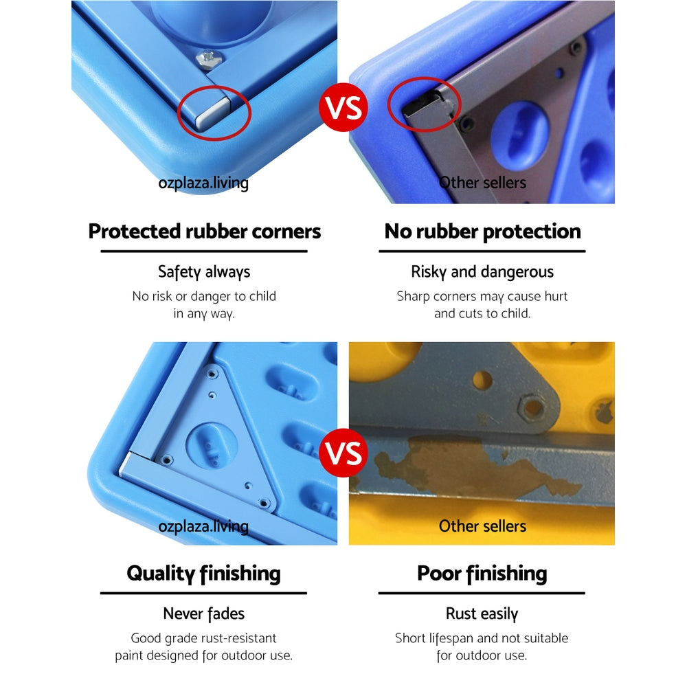 Keezi Kids Table Plastic Square Activity Study Desk 60X60CM - TRENDZ