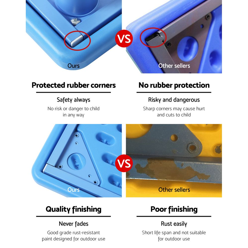 Keezi 5PCS Kids Table and Chairs Set Children Study Desk Furniture Plastic 4 Chairs - TRENDZ