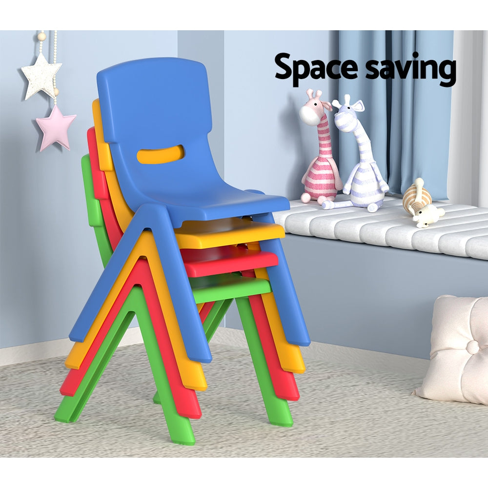 Keezi 9PCS Kids Table and Chairs Set Children Study Desk Furniture Plastic 8 Chairs - TRENDZ