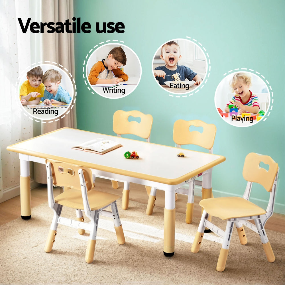 1 Keezi Kids Table and 4 Chairs Set Graffiti - TRENDZ