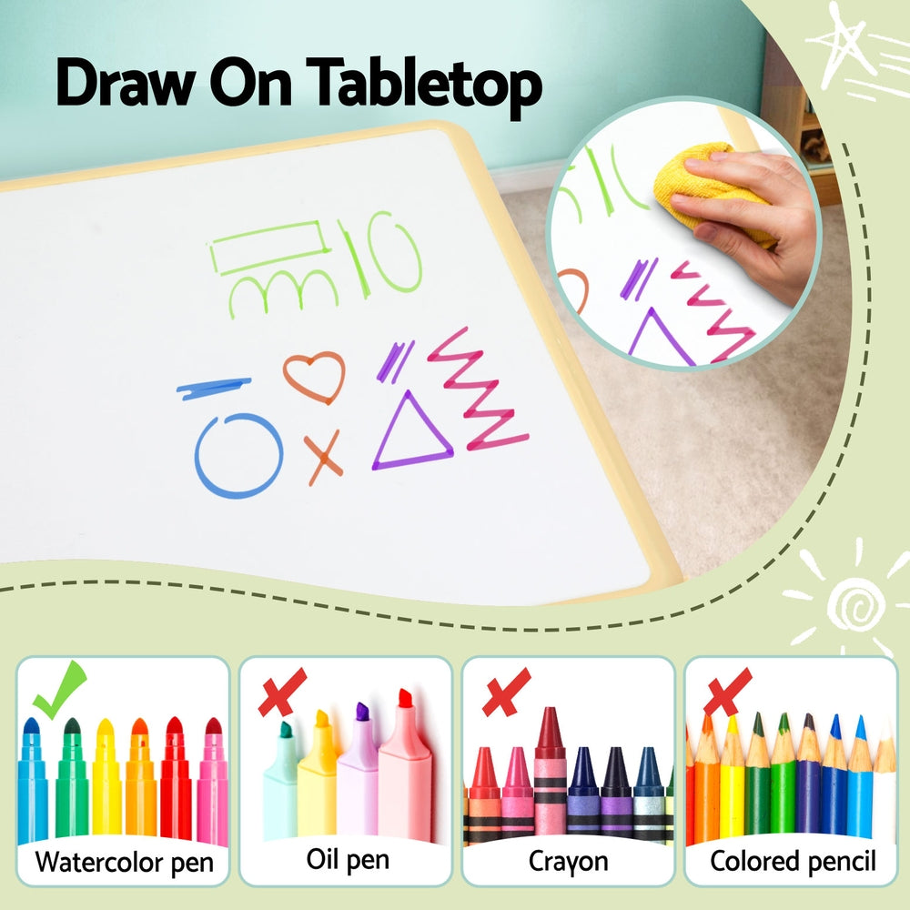 1 Keezi Kids Table and 4 Chairs Set Graffiti - TRENDZ