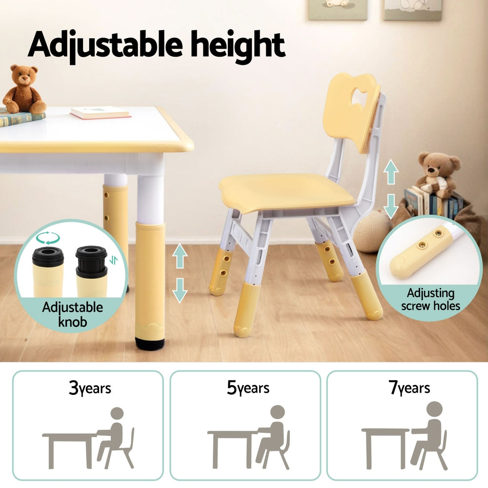 1 Keezi Kids Table and 4 Chairs Set Graffiti - TRENDZ