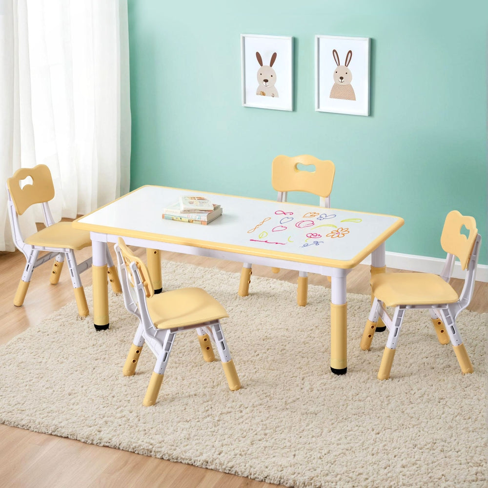 1 Keezi Kids Table and 4 Chairs Set Graffiti - TRENDZ
