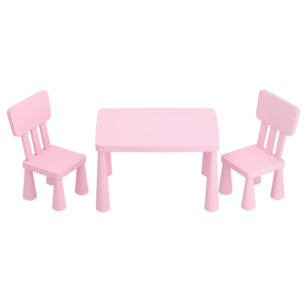1 Keezi Kids Table and 2 Chairs Set Pink - TRENDZ